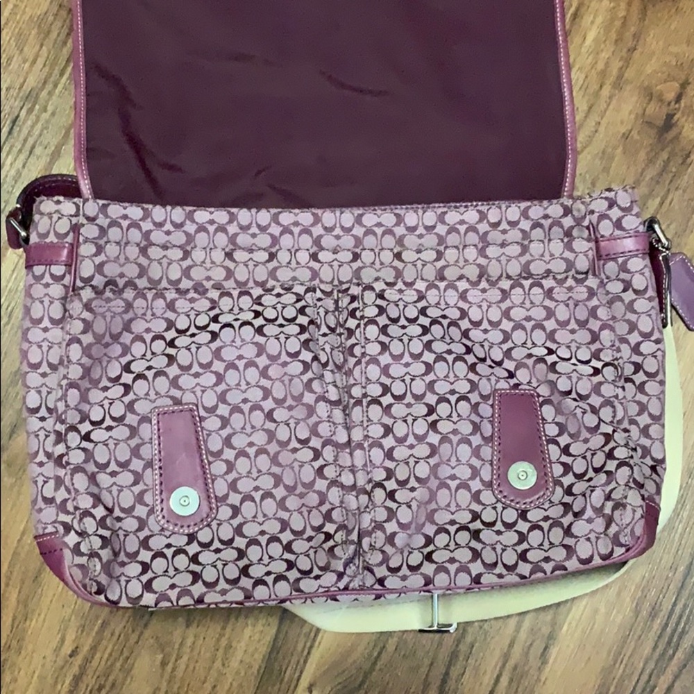 Coach Laptop Bag: Plum - Picture 2 of 5